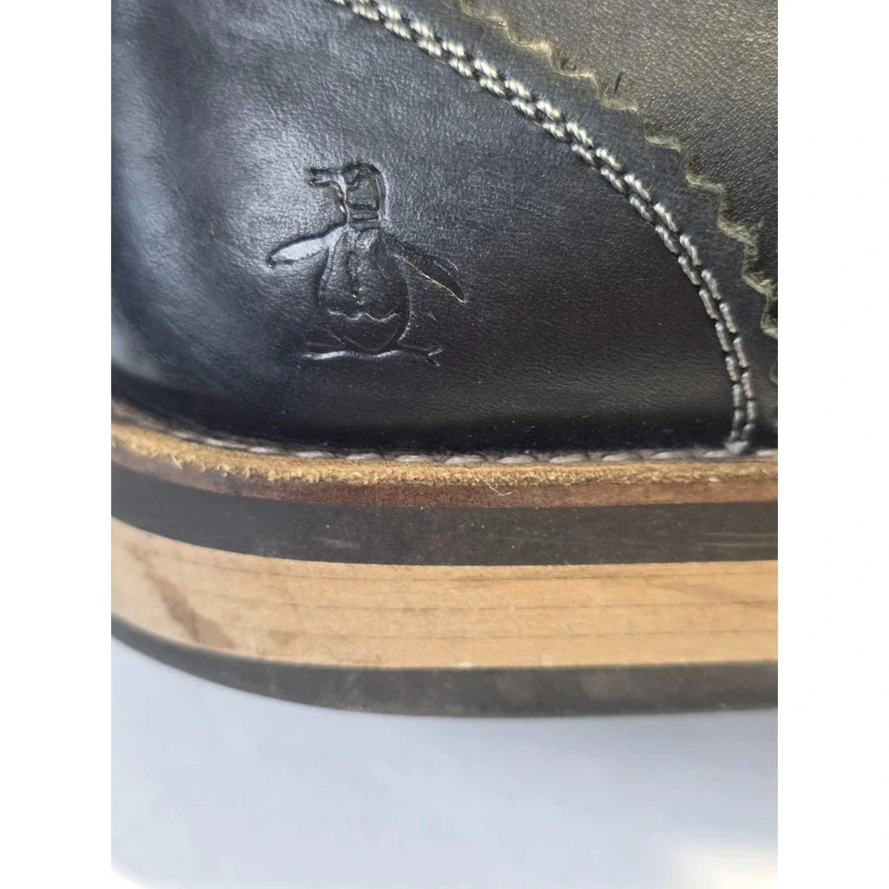 Penguin by‎ Munsingwear Men's Dress Shoes Size 10.5 Black Leather Oxford Classic